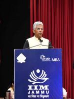 Prof. BS Sahay, Director IIM Jammu, addresses the audience